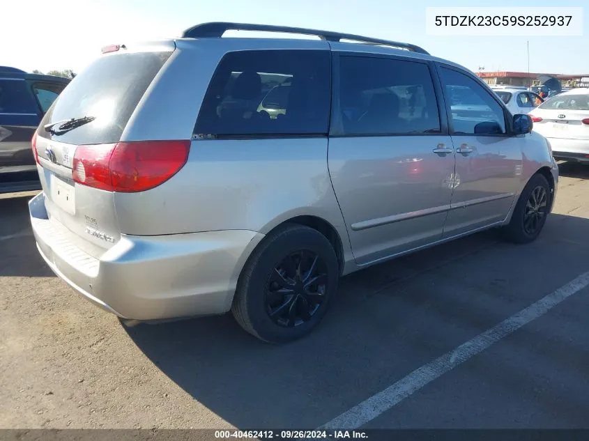 2009 Toyota Sienna Le VIN: 5TDZK23C59S252937 Lot: 40462412