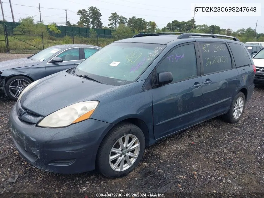 5TDZK23C69S247648 2009 Toyota Sienna Le