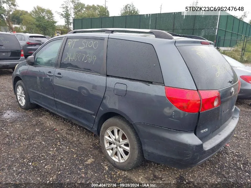 5TDZK23C69S247648 2009 Toyota Sienna Le