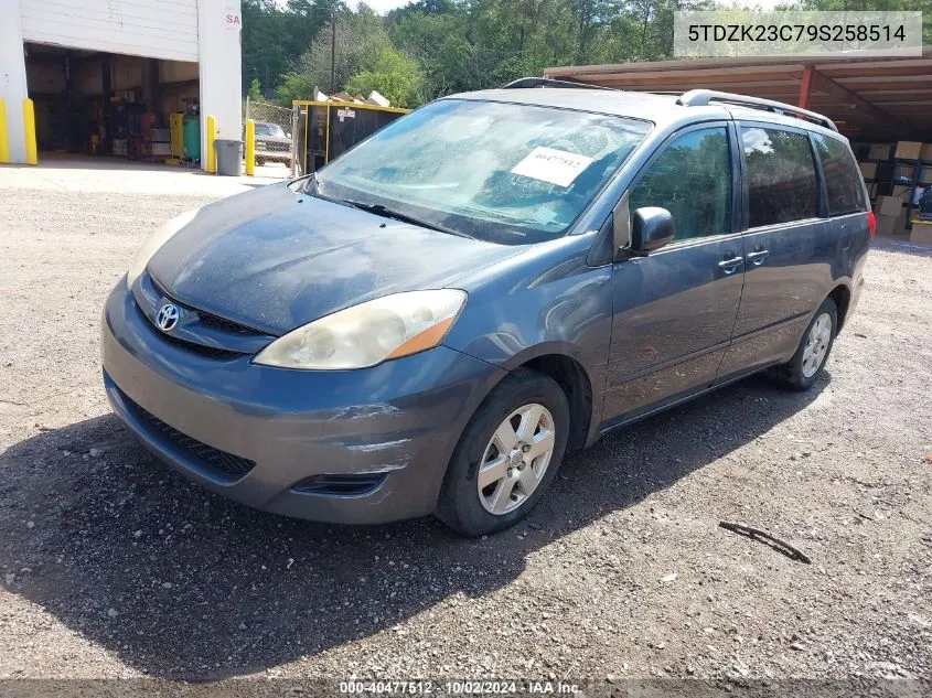 2009 Toyota Sienna Le VIN: 5TDZK23C79S258514 Lot: 40477512