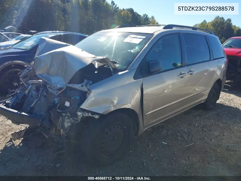 5TDZK23C79S288578 2009 Toyota Sienna Le