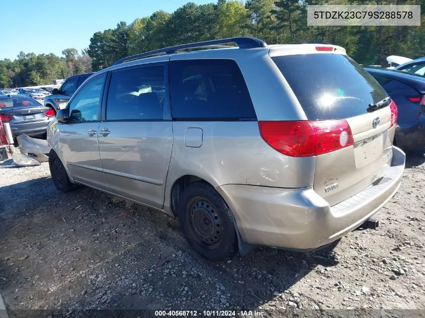 2009 Toyota Sienna Le VIN: 5TDZK23C79S288578 Lot: 40568712