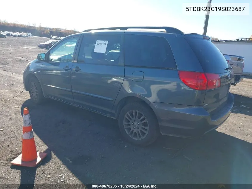 2009 Toyota Sienna Le VIN: 5TDBK23C19S023687 Lot: 40678285