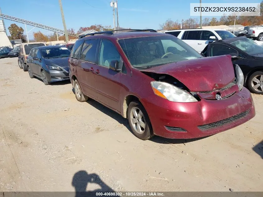 2009 Toyota Sienna Le VIN: 5TDZK23CX9S238452 Lot: 40698302