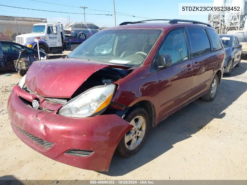 2009 Toyota Sienna Le VIN: 5TDZK23CX9S238452 Lot: 40698302