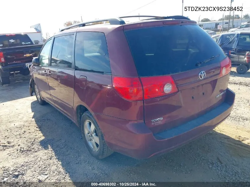 2009 Toyota Sienna Le VIN: 5TDZK23CX9S238452 Lot: 40698302