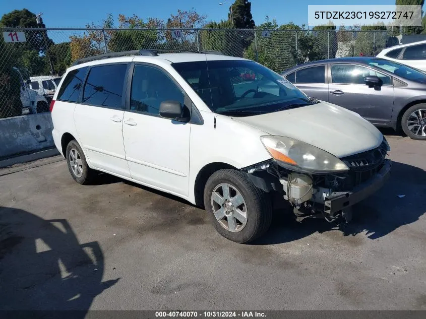 2009 Toyota Sienna Le VIN: 5TDZK23C19S272747 Lot: 40740070