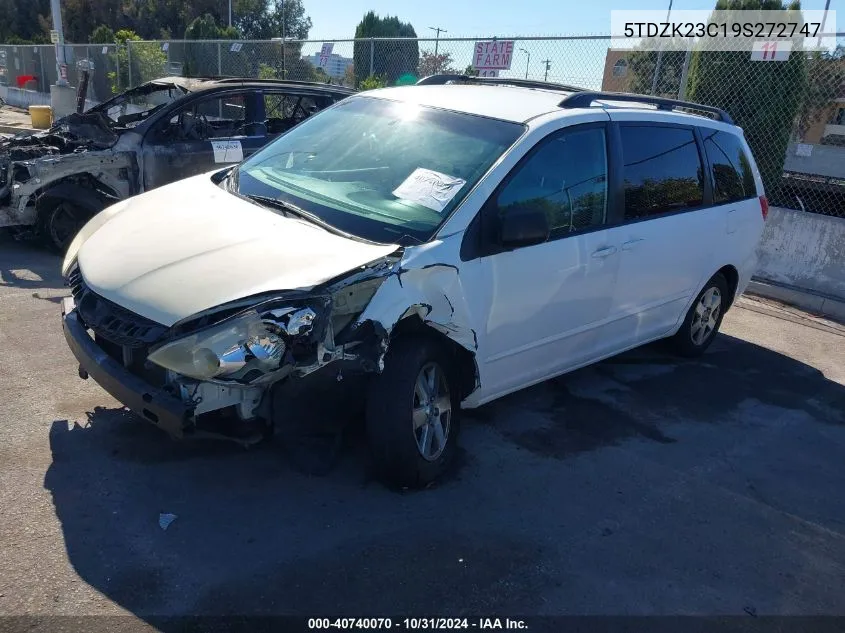 2009 Toyota Sienna Le VIN: 5TDZK23C19S272747 Lot: 40740070