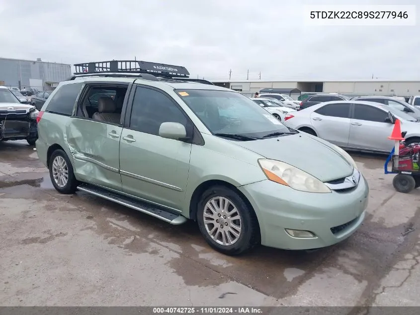 2009 Toyota Sienna Limited VIN: 5TDZK22C89S277946 Lot: 40742725