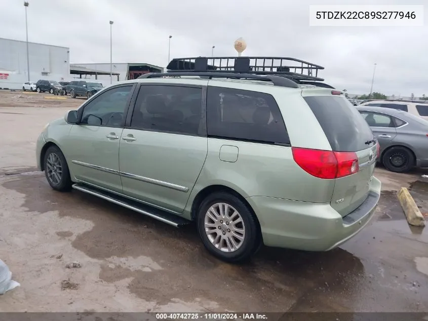 2009 Toyota Sienna Limited VIN: 5TDZK22C89S277946 Lot: 40742725