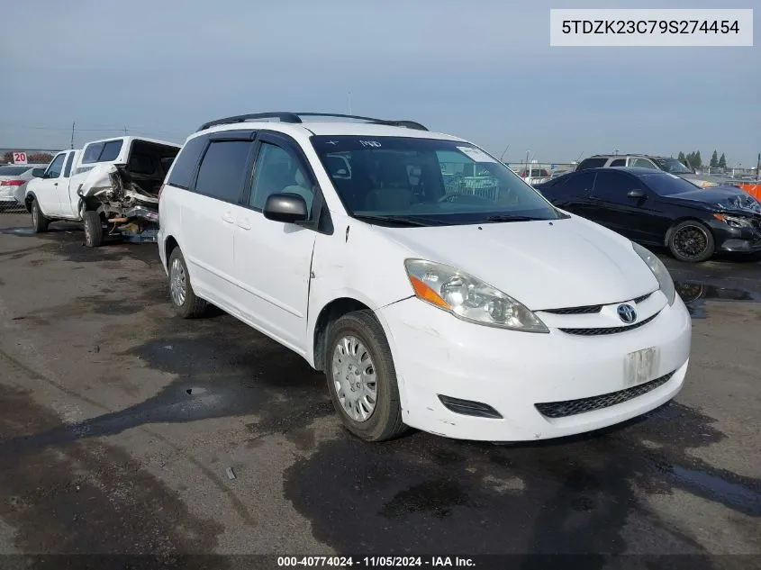 2009 Toyota Sienna Le VIN: 5TDZK23C79S274454 Lot: 40774024