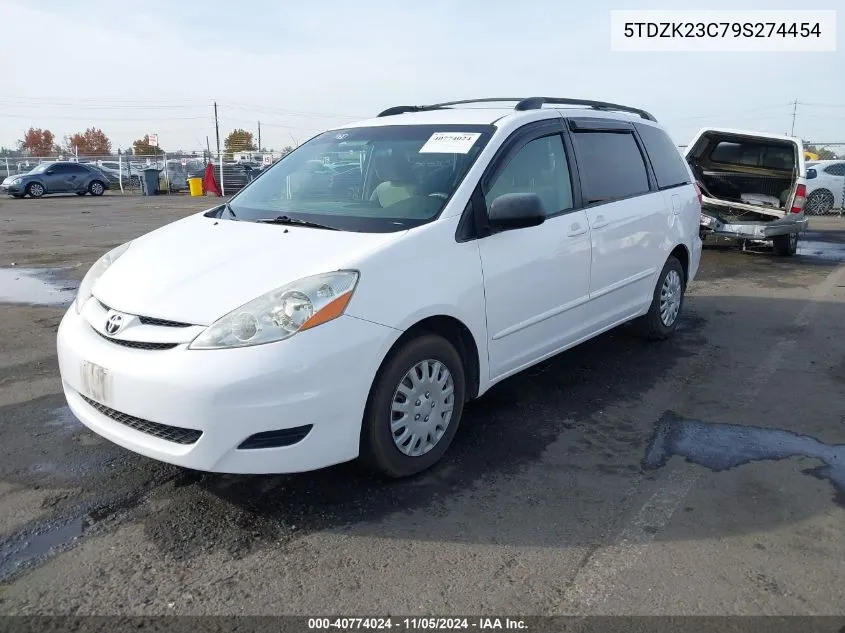 2009 Toyota Sienna Le VIN: 5TDZK23C79S274454 Lot: 40774024