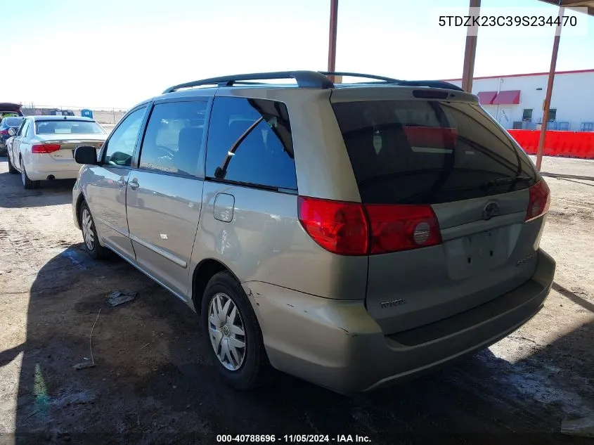 2009 Toyota Sienna Le VIN: 5TDZK23C39S234470 Lot: 40788696