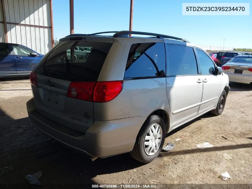 2009 Toyota Sienna Le VIN: 5TDZK23C39S234470 Lot: 40788696