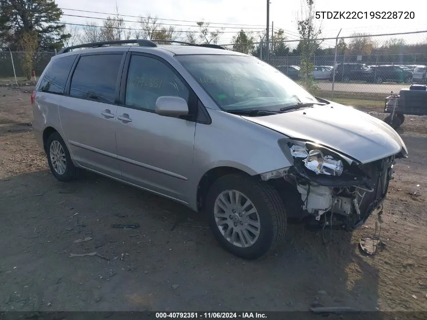 2009 Toyota Sienna Xle VIN: 5TDZK22C19S228720 Lot: 40792351