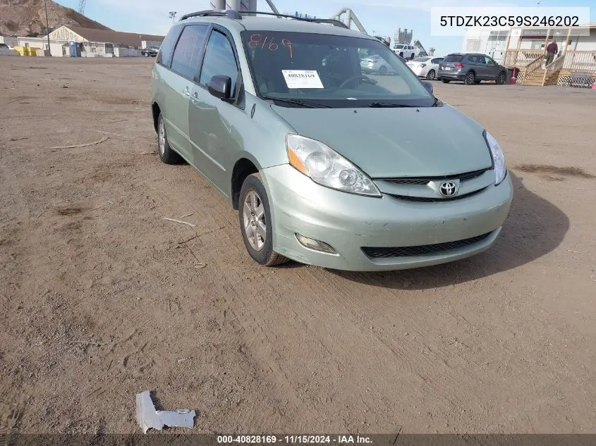 2009 Toyota Sienna Le VIN: 5TDZK23C59S246202 Lot: 40828169