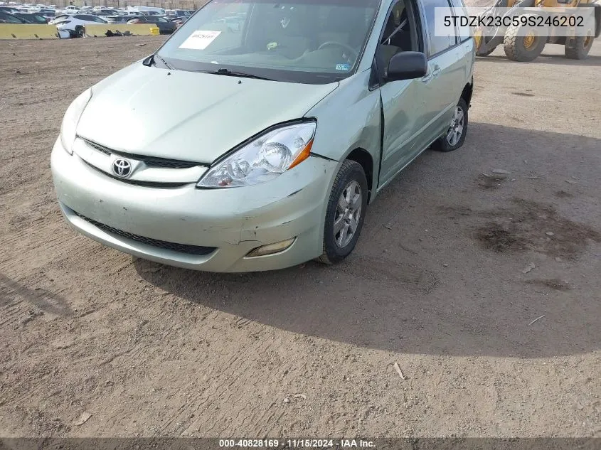 2009 Toyota Sienna Le VIN: 5TDZK23C59S246202 Lot: 40828169