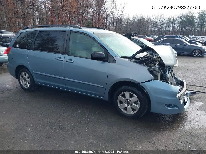 2009 Toyota Sienna Le VIN: 5TDZK23C79S227750 Lot: 40865974