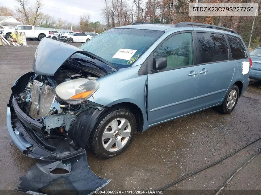 2009 Toyota Sienna Le VIN: 5TDZK23C79S227750 Lot: 40865974