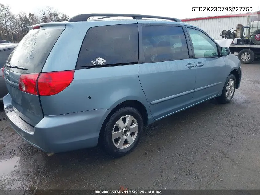 2009 Toyota Sienna Le VIN: 5TDZK23C79S227750 Lot: 40865974