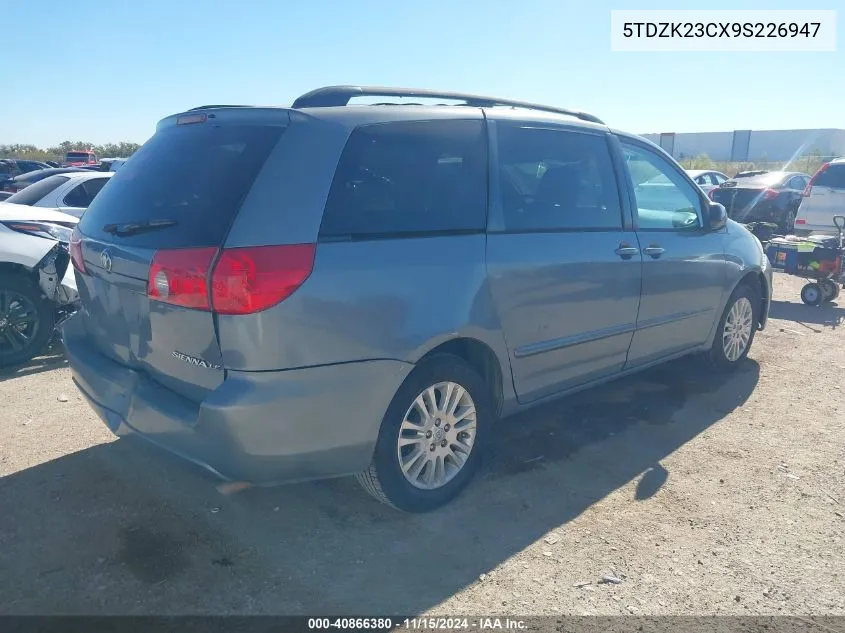 2009 Toyota Sienna Le VIN: 5TDZK23CX9S226947 Lot: 40866380