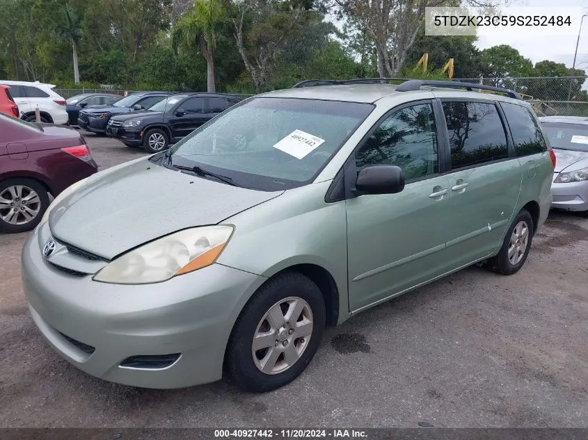 5TDZK23C59S252484 2009 Toyota Sienna Le