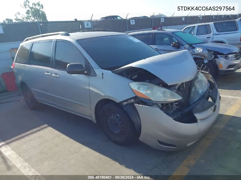 5TDKK4CC6AS297564 2010 Toyota Sienna Ce