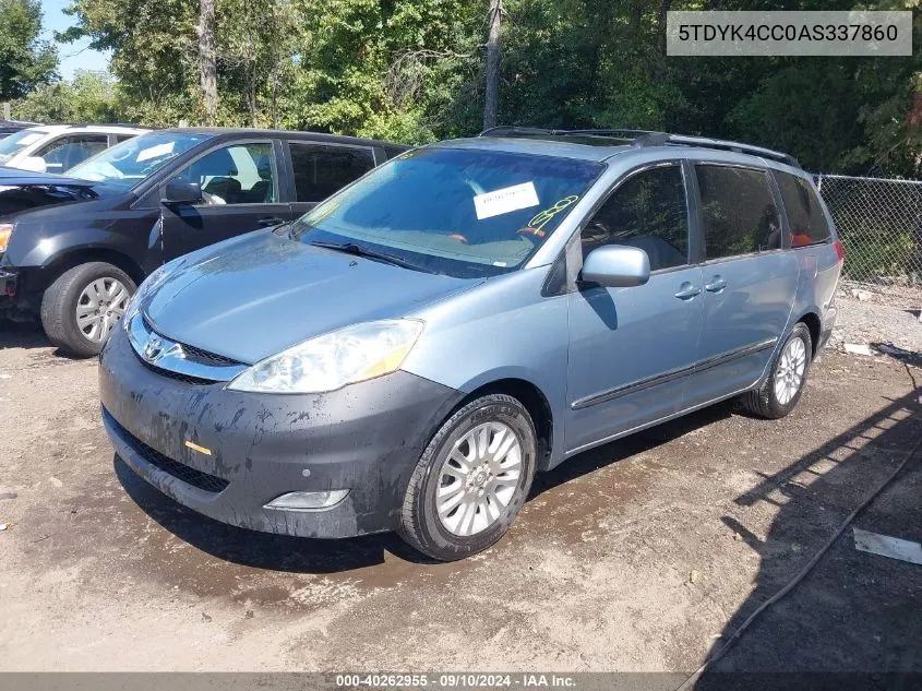 2010 Toyota Sienna Limited VIN: 5TDYK4CC0AS337860 Lot: 40262955