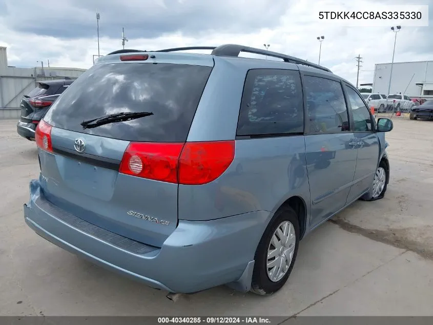 5TDKK4CC8AS335330 2010 Toyota Sienna Ce