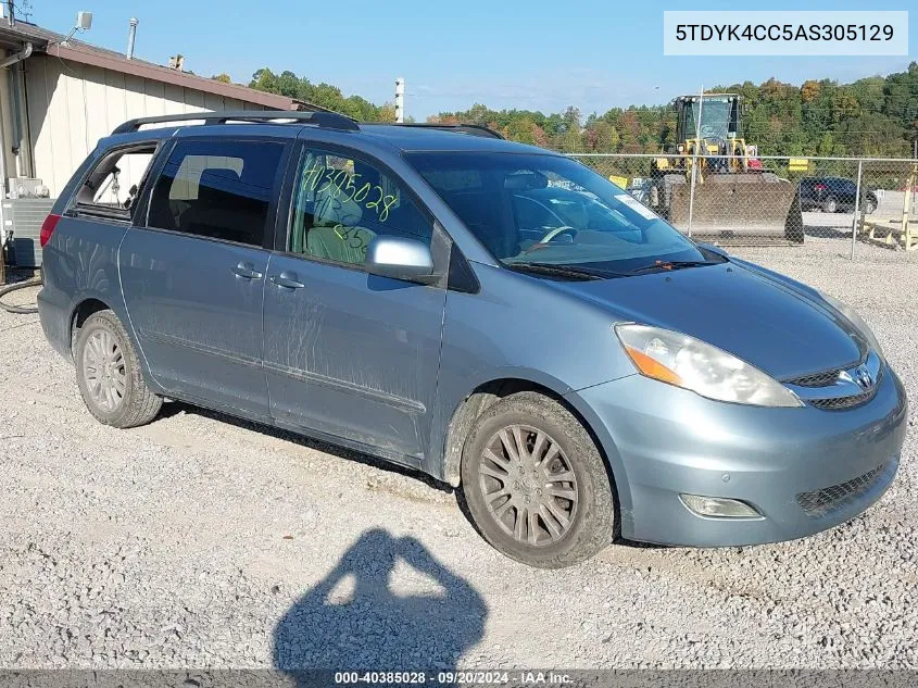 2010 Toyota Sienna Limited VIN: 5TDYK4CC5AS305129 Lot: 40385028