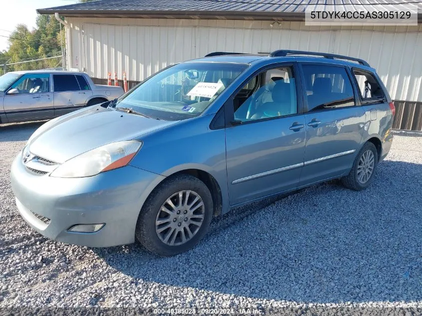 2010 Toyota Sienna Limited VIN: 5TDYK4CC5AS305129 Lot: 40385028