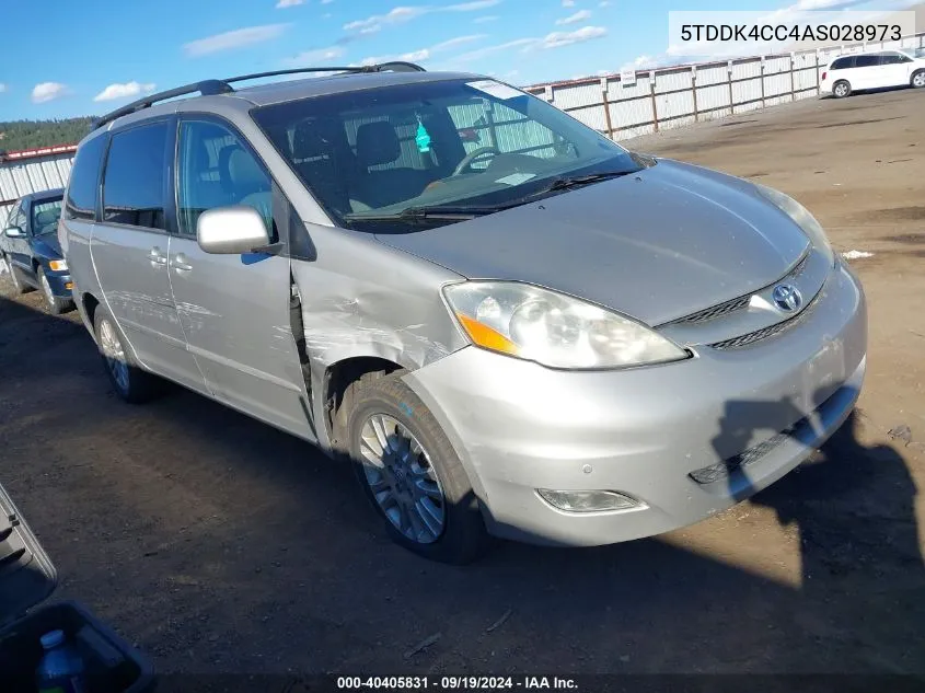 2010 Toyota Sienna Xle VIN: 5TDDK4CC4AS028973 Lot: 40405831