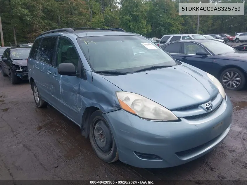 5TDKK4CC9AS325759 2010 Toyota Sienna Ce/Le