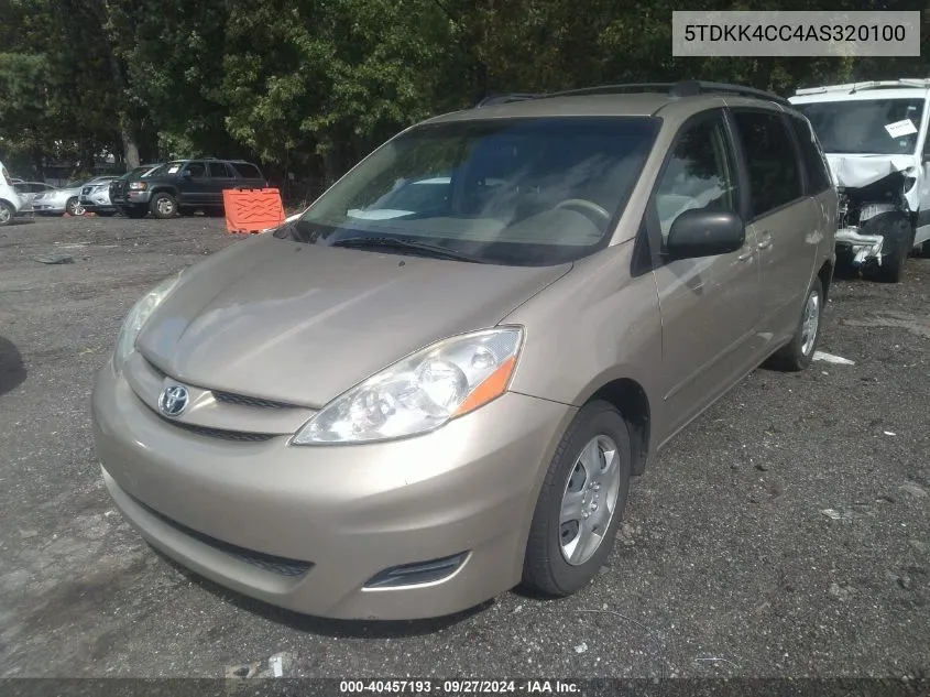 5TDKK4CC4AS320100 2010 Toyota Sienna Le