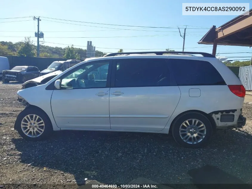 2010 Toyota Sienna Xle VIN: 5TDYK4CC8AS290092 Lot: 40464680