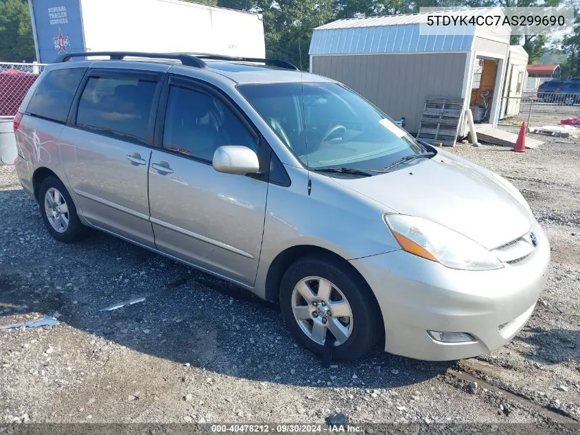 2010 Toyota Sienna Xle VIN: 5TDYK4CC7AS299690 Lot: 40478212