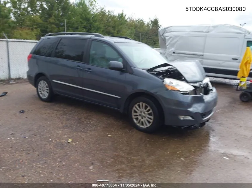 2010 Toyota Sienna Limited VIN: 5TDDK4CC8AS030080 Lot: 40775054