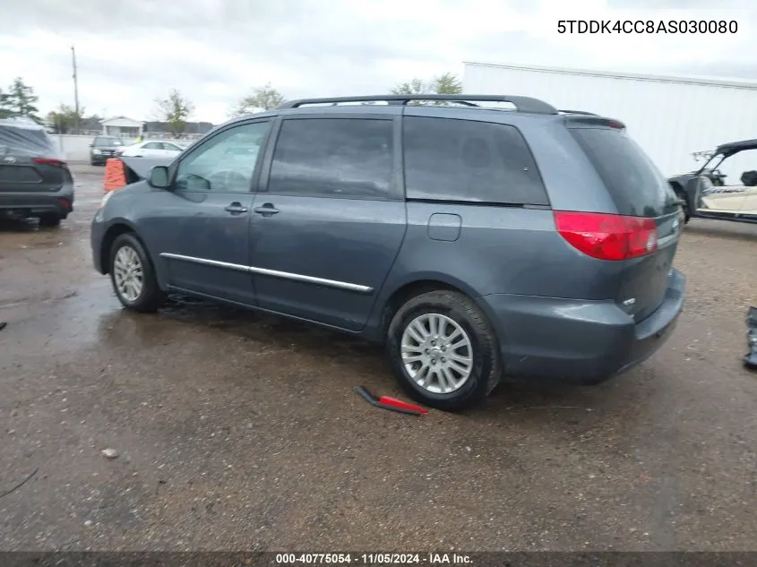 2010 Toyota Sienna Limited VIN: 5TDDK4CC8AS030080 Lot: 40775054