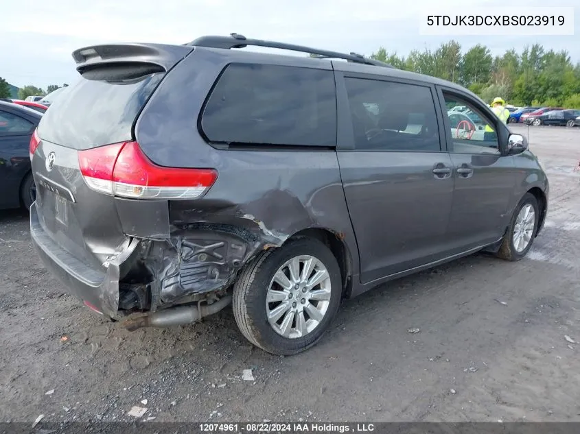 2011 Toyota Sienna Le 7 Passenger VIN: 5TDJK3DCXBS023919 Lot: 12074961