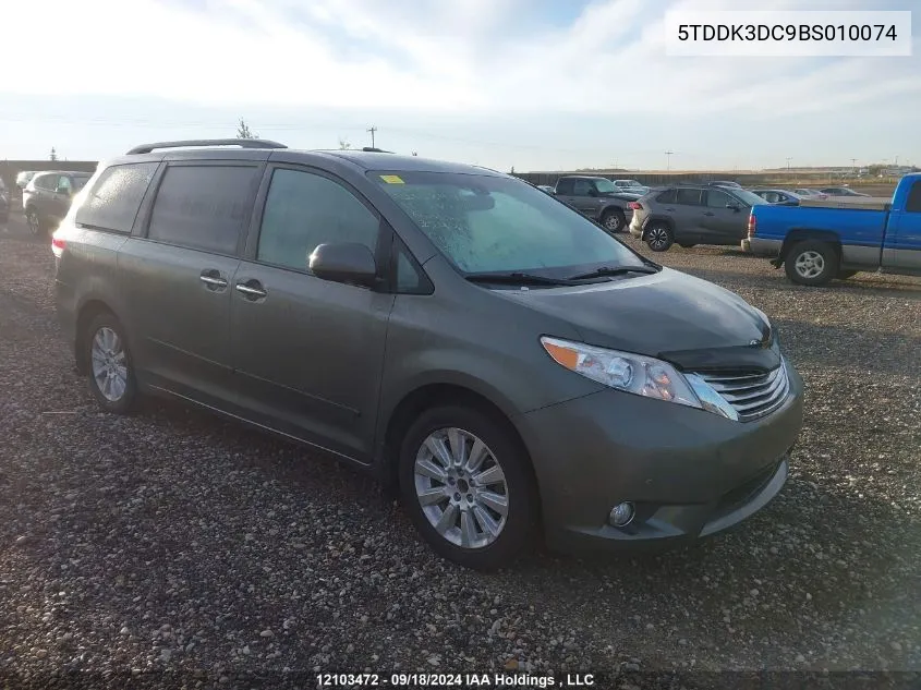 2011 Toyota Sienna Xle/Limited VIN: 5TDDK3DC9BS010074 Lot: 12103472