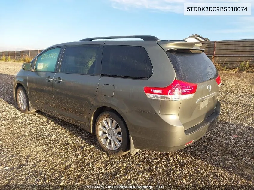 2011 Toyota Sienna Xle/Limited VIN: 5TDDK3DC9BS010074 Lot: 12103472