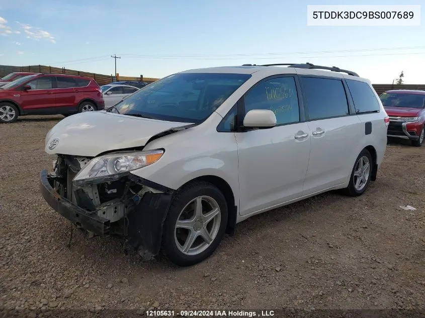 5TDDK3DC9BS007689 2011 Toyota Sienna Limited 7 Passenger