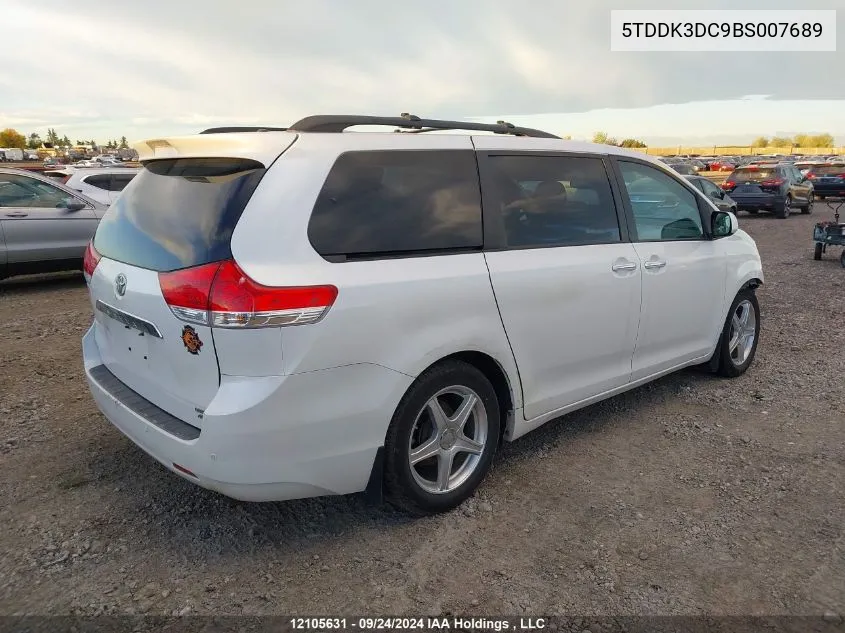 5TDDK3DC9BS007689 2011 Toyota Sienna Limited 7 Passenger