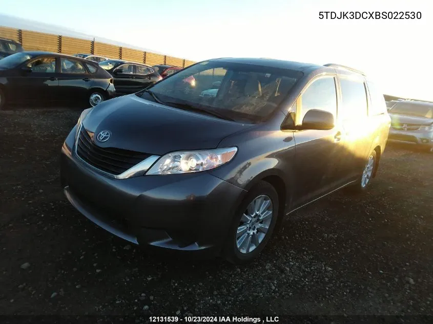 2011 Toyota Sienna Le VIN: 5TDJK3DCXBS022530 Lot: 12131539