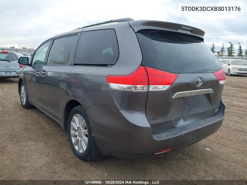 5TDDK3DCXBS013176 2011 Toyota Sienna Xle/Limited