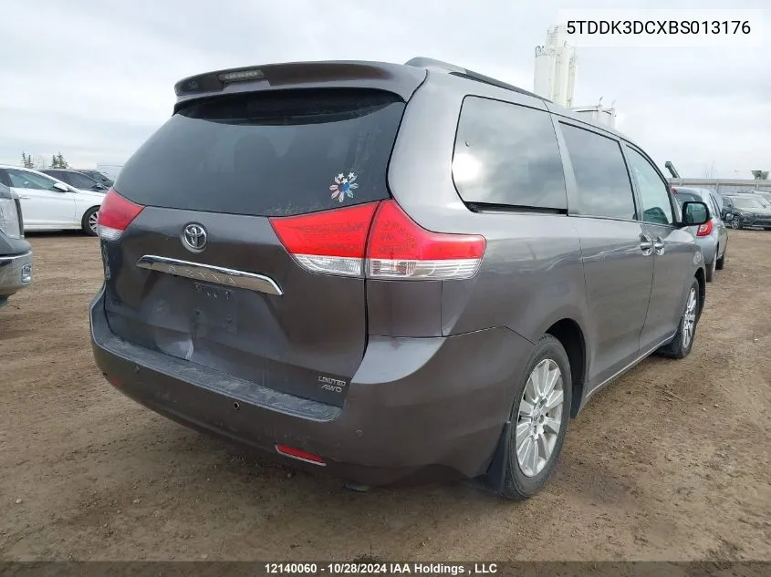 2011 Toyota Sienna Xle/Limited VIN: 5TDDK3DCXBS013176 Lot: 12140060