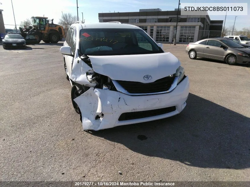 2011 Toyota Sienna Le V6 VIN: 5TDJK3DC8BS011073 Lot: 20179277