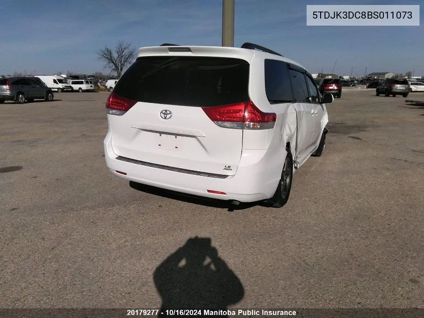 5TDJK3DC8BS011073 2011 Toyota Sienna Le V6