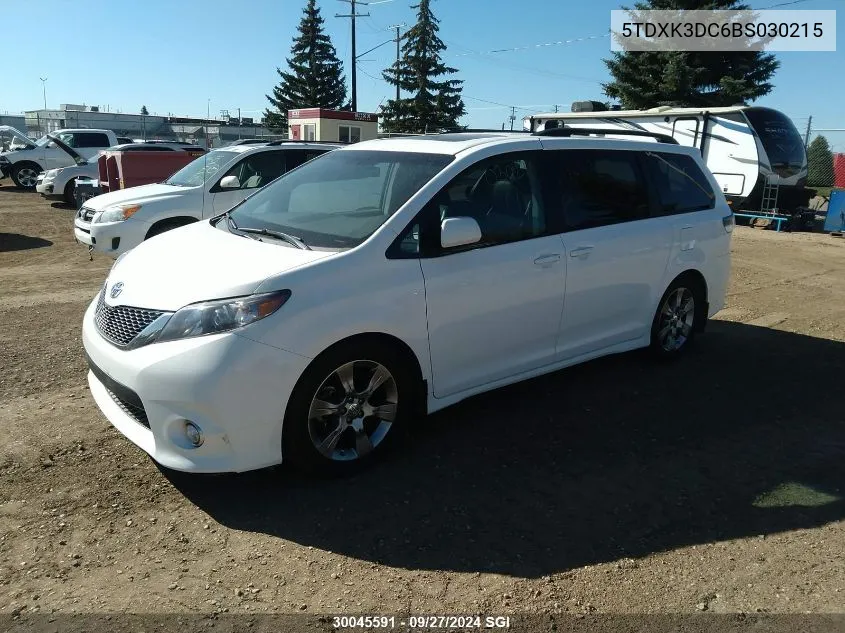 5TDXK3DC6BS030215 2011 Toyota Sienna Sport