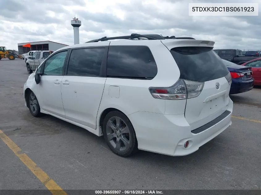 5TDXK3DC1BS061923 2011 Toyota Sienna Se